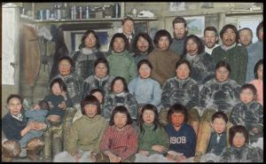 Image of Eskimos [Inughuit] and Members of Crockerland Expedition